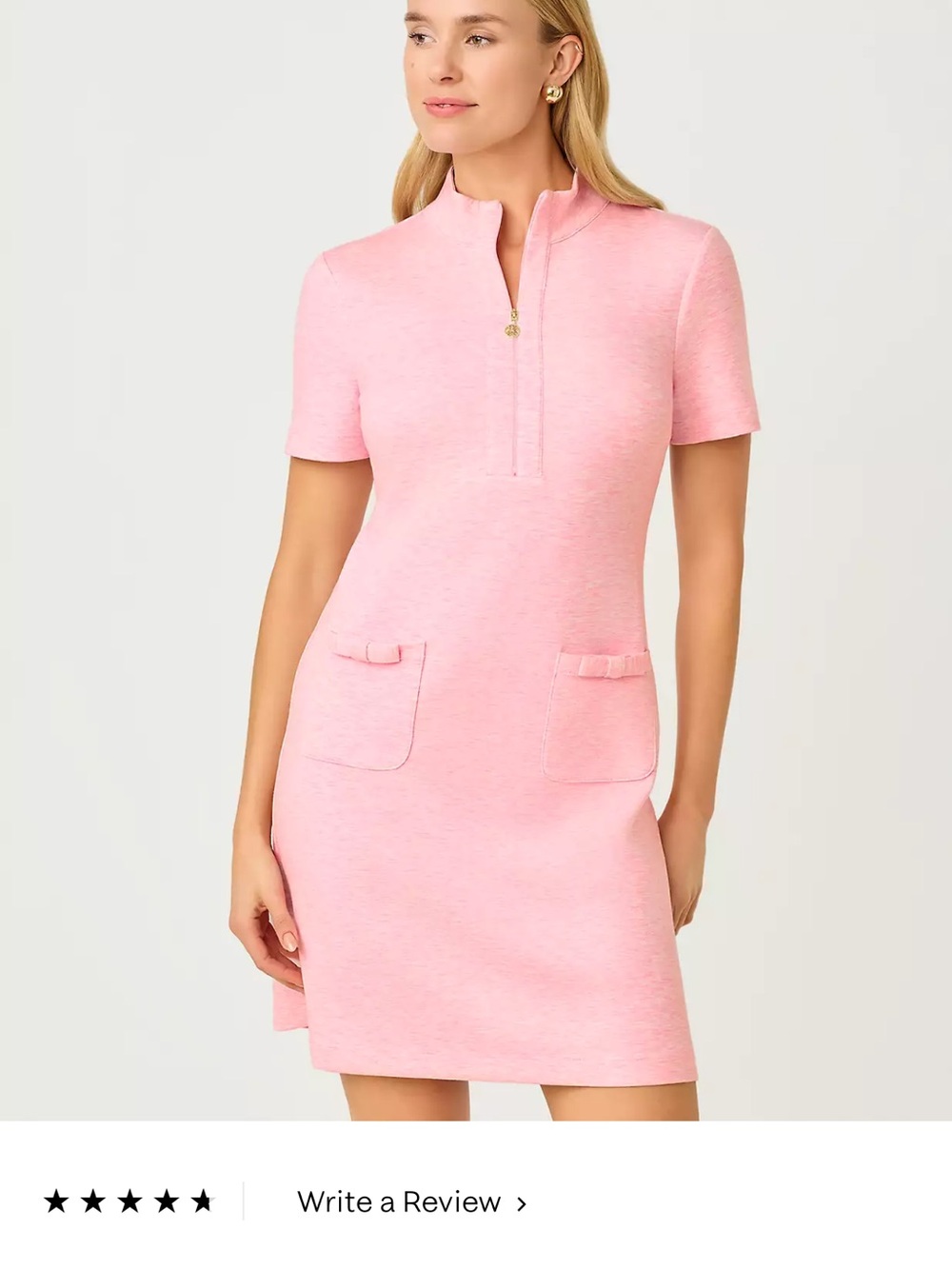 Lilly Pulitzer Pink Short-Sleeve Mini Dress-Skirt